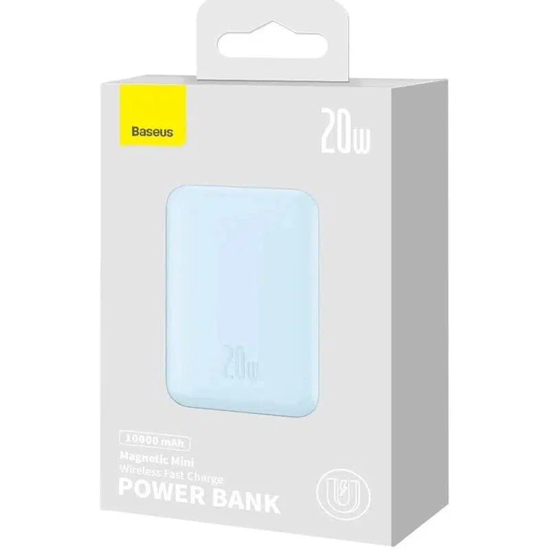 Baseus Megattach 10.000 mAh Powerbank Compact Met MagSafe Blauw 20W