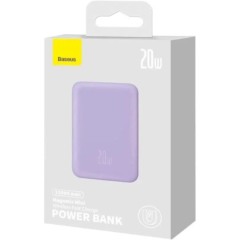 Baseus Megattach 10.000 mAh Powerbank Compact Met MagSafe Paars 20W