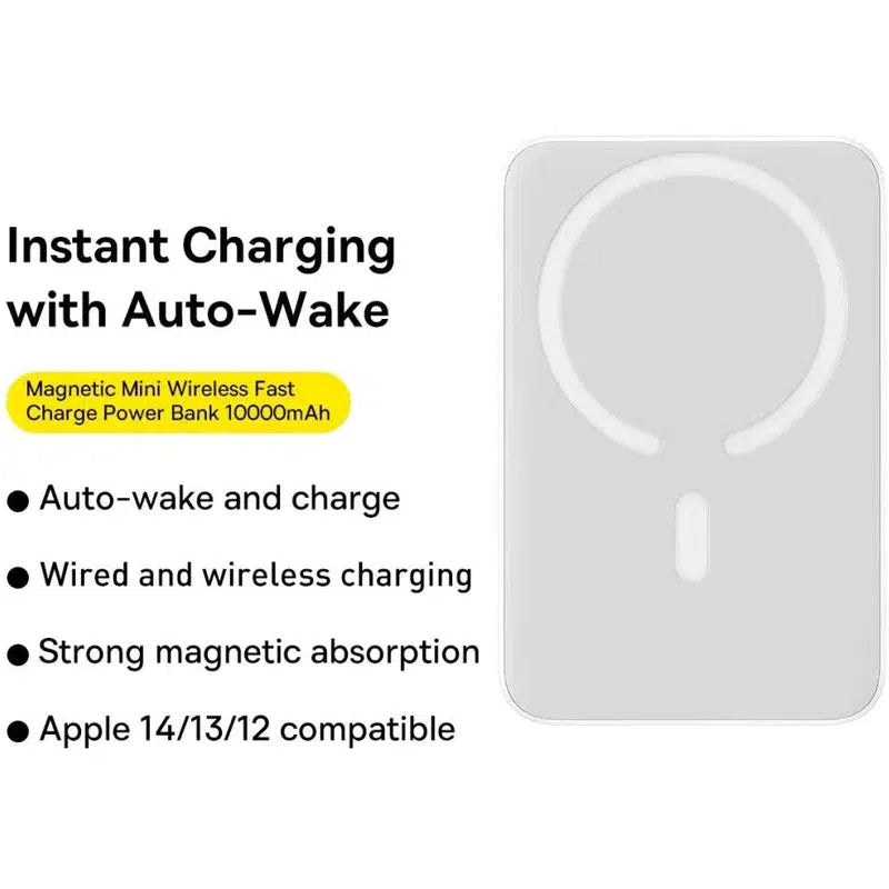 Baseus Megattach 10.000 mAh Powerbank Compact Met MagSafe Wit 20W