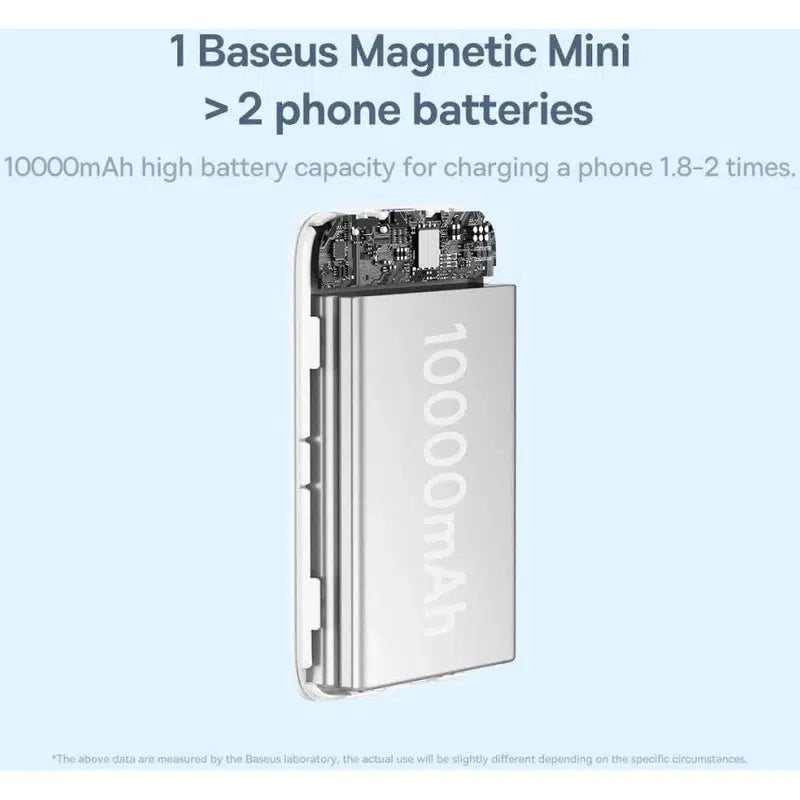 Baseus Megattach 10.000 mAh Powerbank Compact Met MagSafe Wit 20W