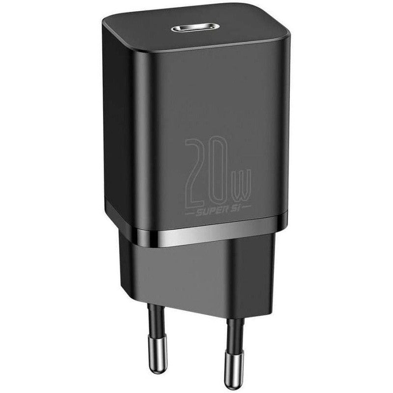 Baseus Snellader 20W PD + USB-C naar Apple Lightning Kabel 1M Zwart