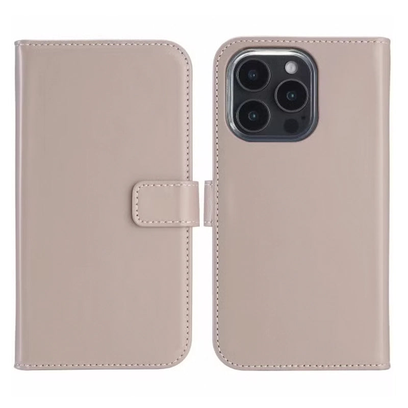 Elegante Luxe Leren iPhone Bookcase - Dusty Pink