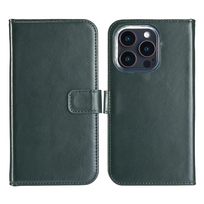 Elegante Luxe Leren iPhone Bookcase - Groen