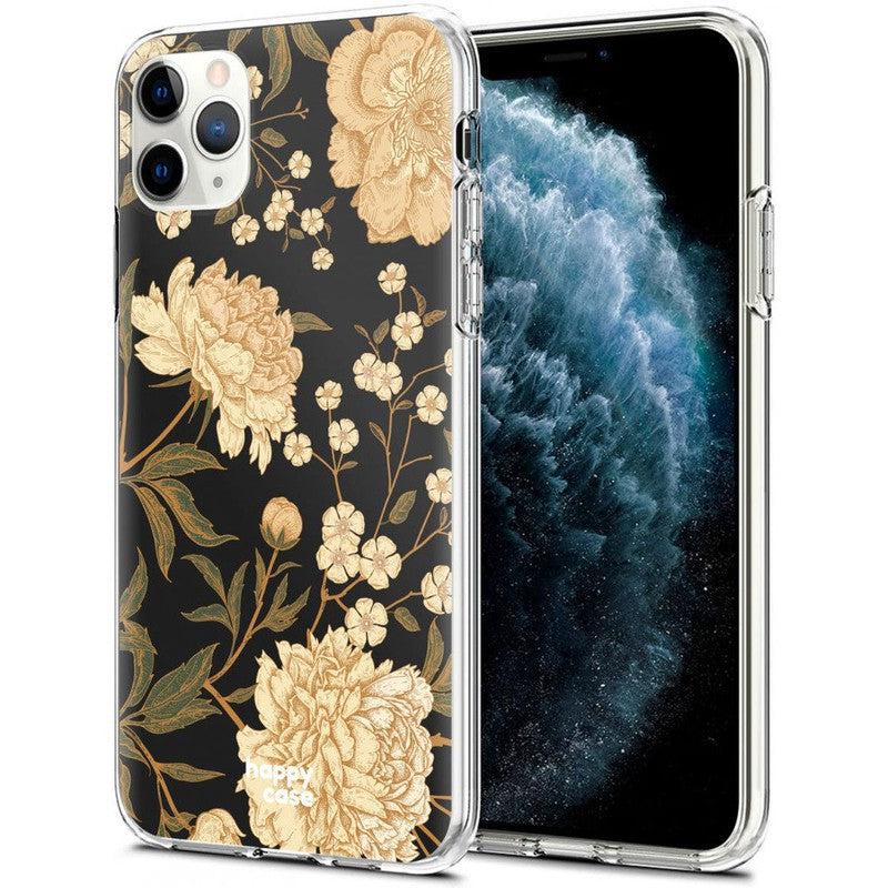 HappyCase iPhone 11 Pro Hoesje Flexibel TPU Gele Rozen Print