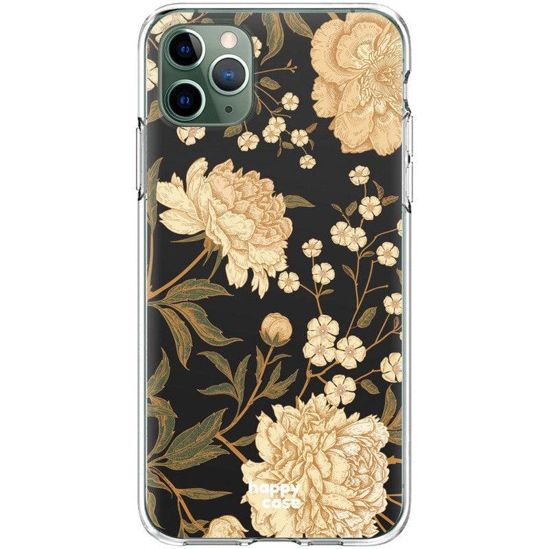 HappyCase iPhone 11 Pro Hoesje Flexibel TPU Gele Rozen Print