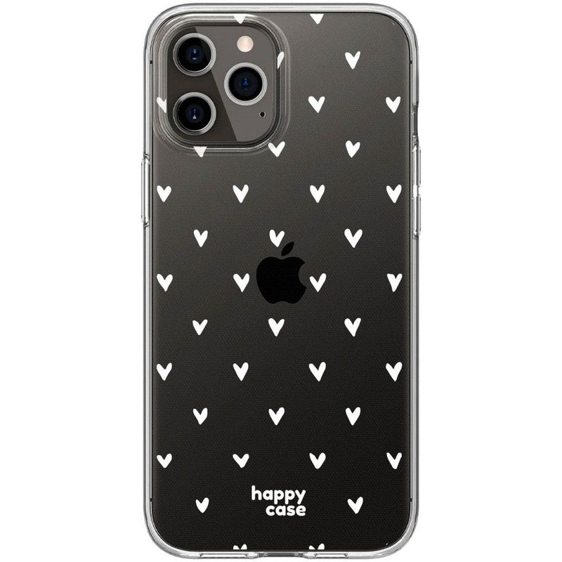 HappyCase iPhone 12 / 12 Pro Hoesje Flexibel TPU Hartjes Print