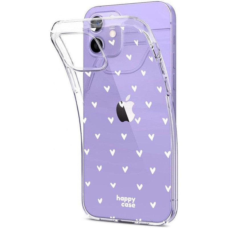 HappyCase iPhone 12 / 12 Pro Hoesje Flexibel TPU Hartjes Print