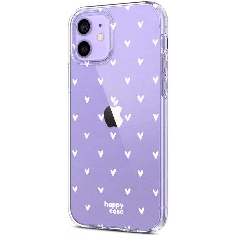 HappyCase iPhone 12 / 12 Pro Hoesje Flexibel TPU Hartjes Print