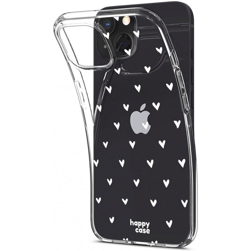 HappyCase iPhone 13 Mini Hoesje Flexibel TPU Hartjes Print