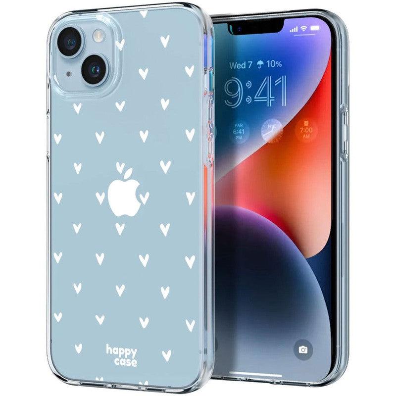 HappyCase iPhone 14 Hoesje Flexibel TPU Hartjes Print