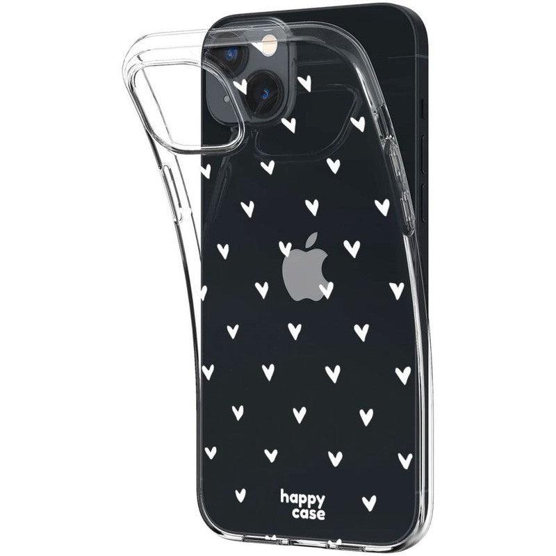 HappyCase iPhone 14 Hoesje Flexibel TPU Hartjes Print