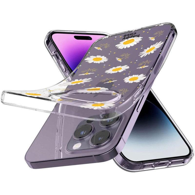 HappyCase iPhone 14 Pro Hoesje Flexibel TPU Bloemen Print