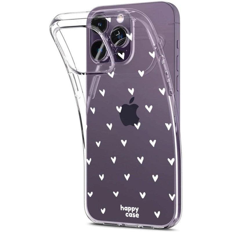 HappyCase iPhone 14 Pro Hoesje Flexibel TPU Hartjes Print