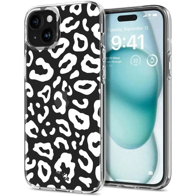 HappyCase iPhone 15 Hoesje Flexibel TPU Luipaard Print