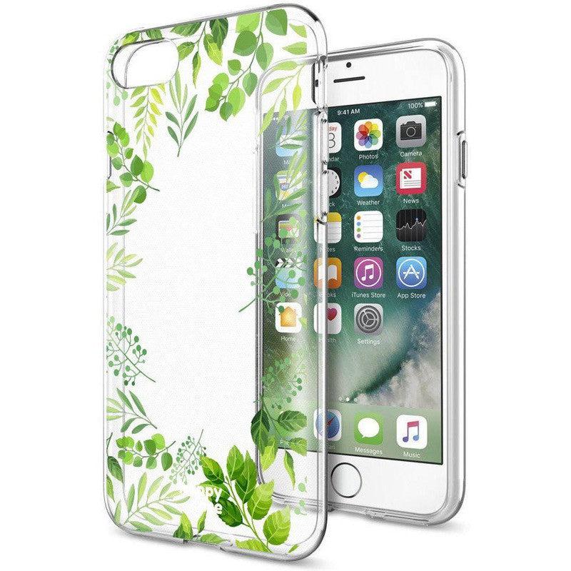 HappyCase iPhone SE 2020/2022 Hoesje Flexibel TPU Leaves Print