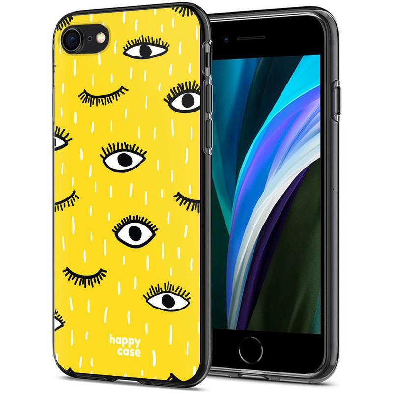 HappyCase iPhone SE 2020/2022 Hoesje Flexibel TPU Yellow Eye Print