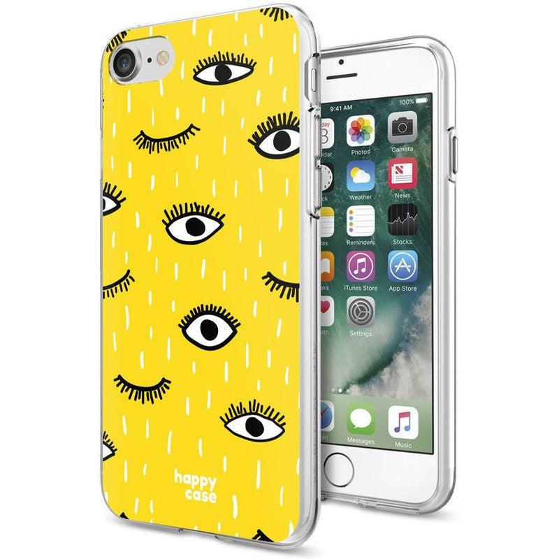 HappyCase iPhone SE 2020/2022 Hoesje Flexibel TPU Yellow Eye Print