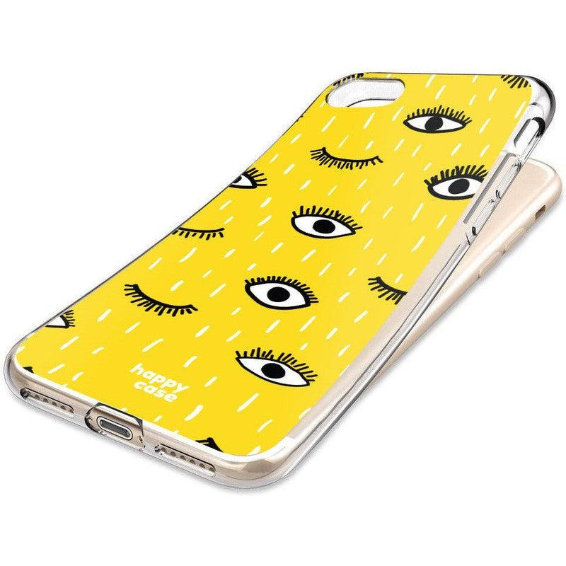 HappyCase iPhone SE 2020/2022 Hoesje Flexibel TPU Yellow Eye Print