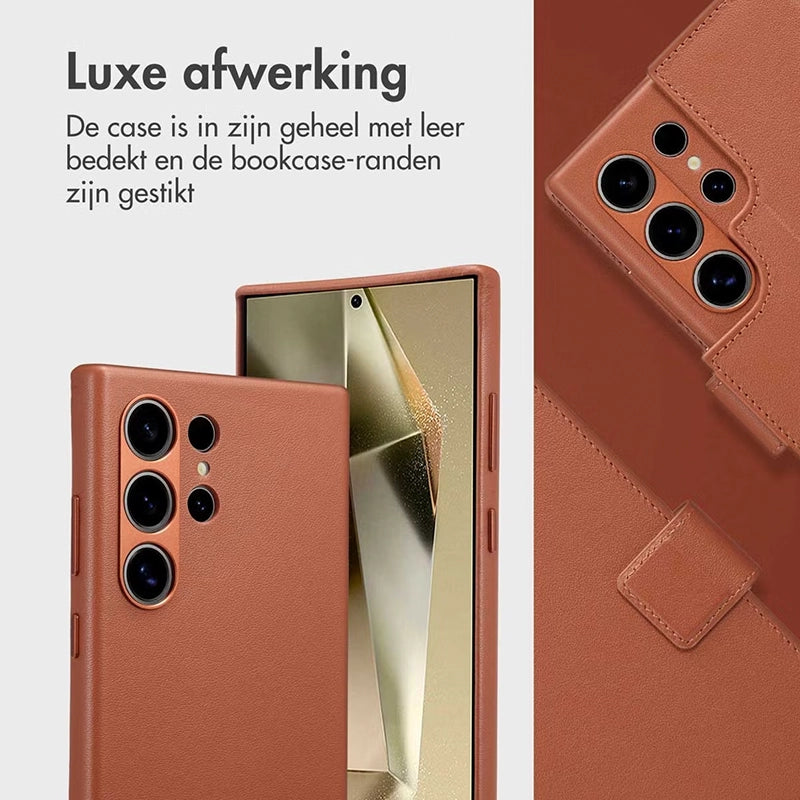 Authentieke 2-in-1 Samsung Leren Hoes - Sienna Brown