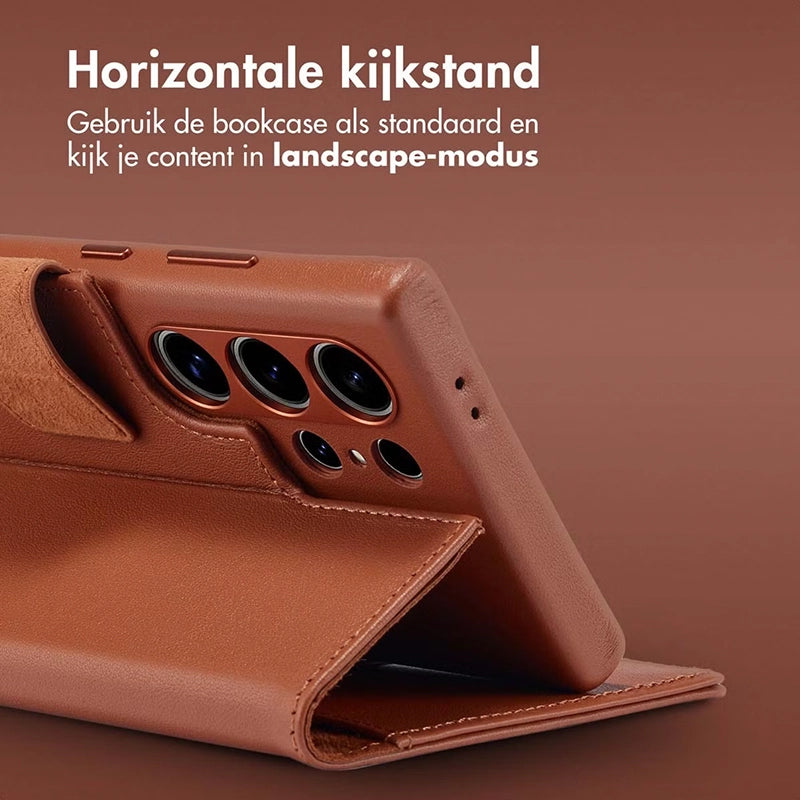 Authentieke 2-in-1 Samsung Leren Hoes - Sienna Brown