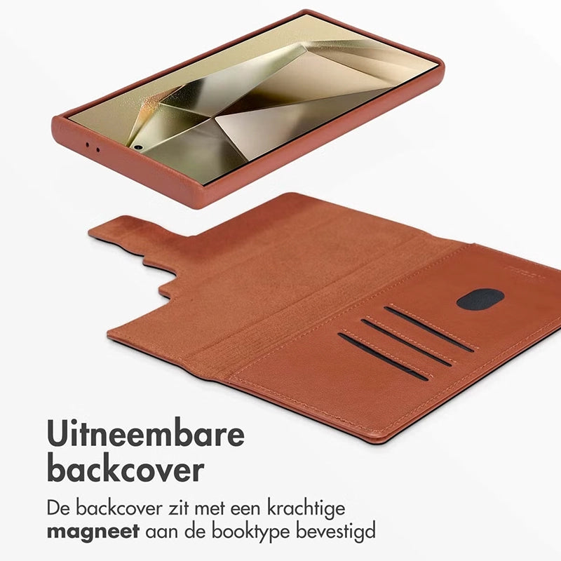 Authentieke 2-in-1 Samsung Leren Hoes - Sienna Brown