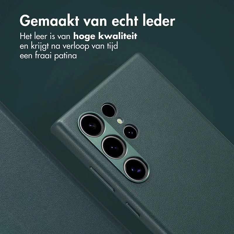 Authentieke 2-in-1 Samsung Leren Hoes - Cedar Green