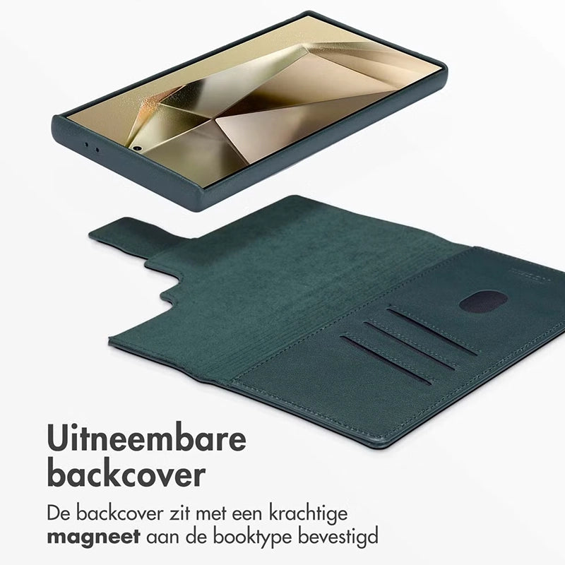 Authentieke 2-in-1 Samsung Leren Hoes - Cedar Green