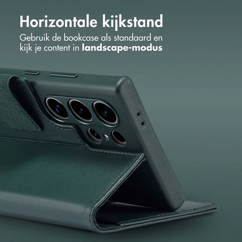 Authentieke 2-in-1 Samsung Leren Hoes - Cedar Green