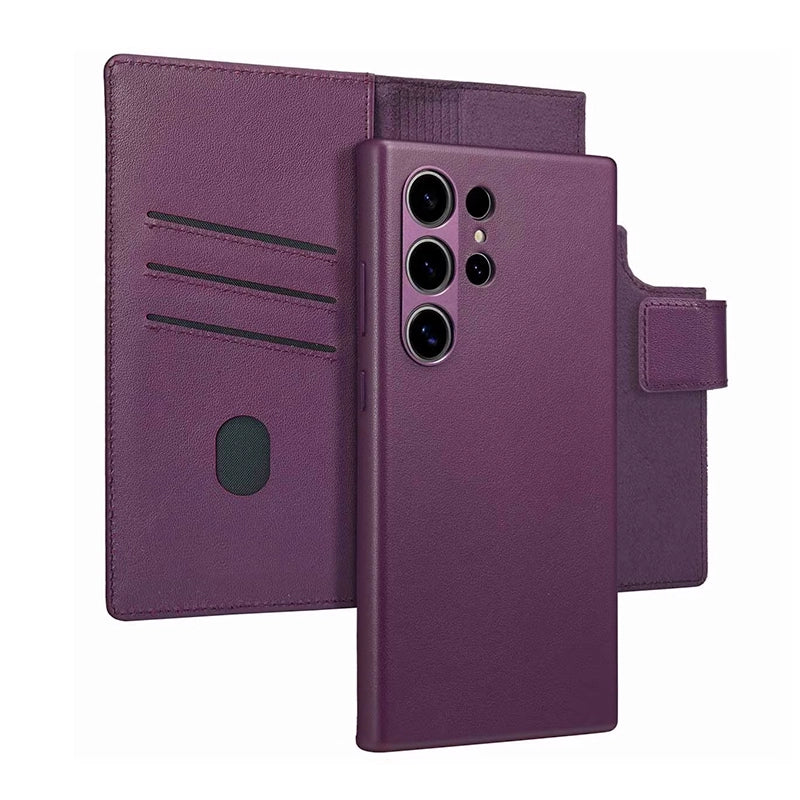 Authentieke 2-in-1 Samsung Leren Hoes - Heath Purple