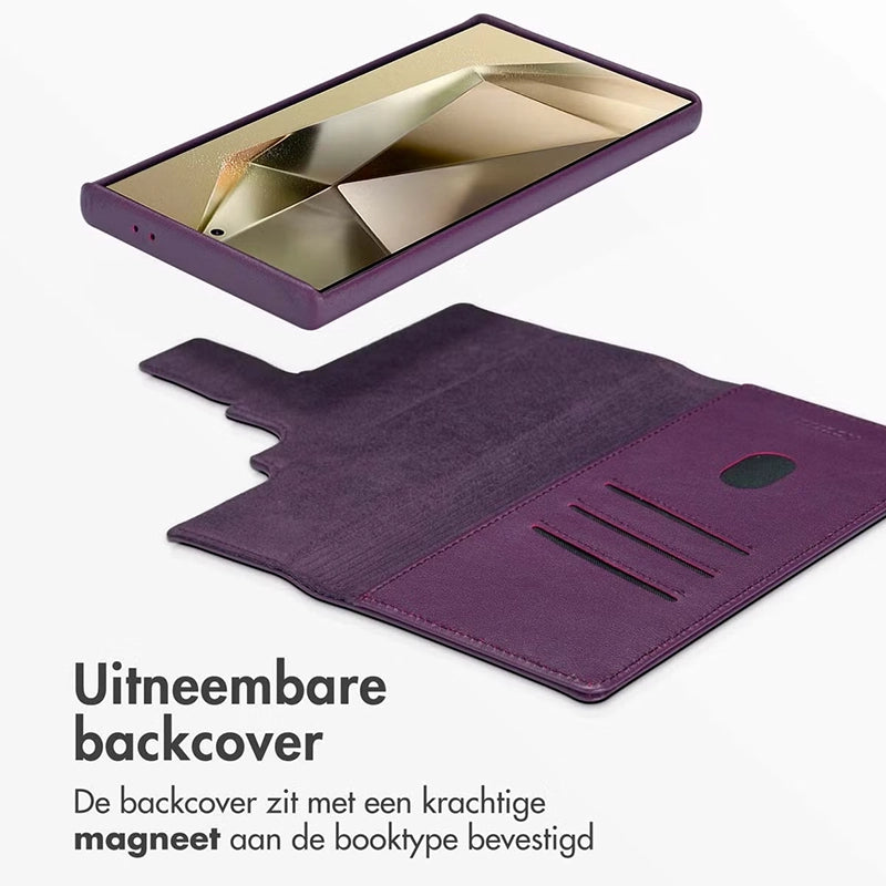 Authentieke 2-in-1 Samsung Leren Hoes - Heath Purple