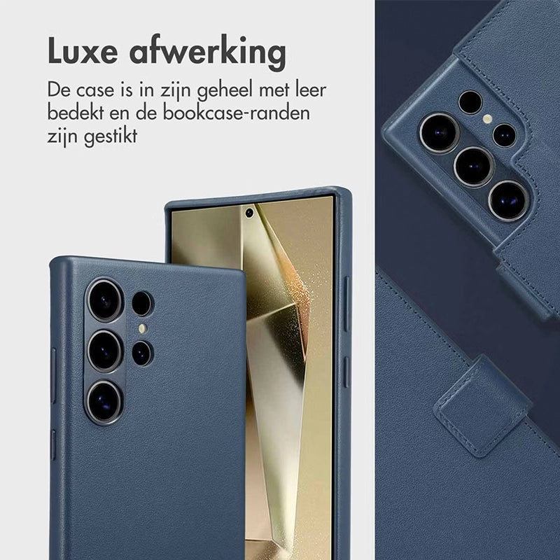 Authentieke 2-in-1 Samsung Leren Hoes - Nightfall Blue