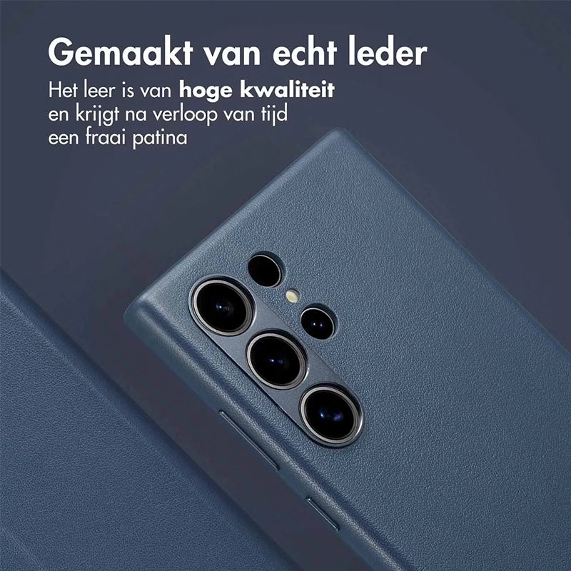 Authentieke 2-in-1 Samsung Leren Hoes - Nightfall Blue