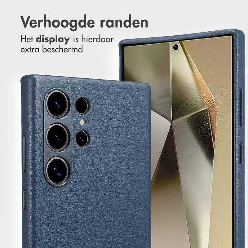 Authentieke 2-in-1 Samsung Leren Hoes - Nightfall Blue