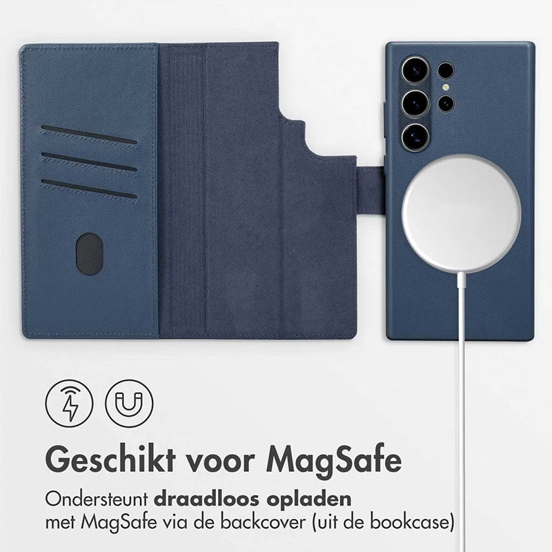 Authentieke 2-in-1 Samsung Leren Hoes - Nightfall Blue