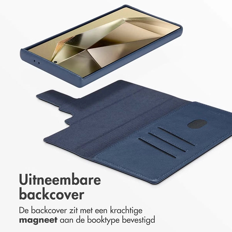 Authentieke 2-in-1 Samsung Leren Hoes - Nightfall Blue