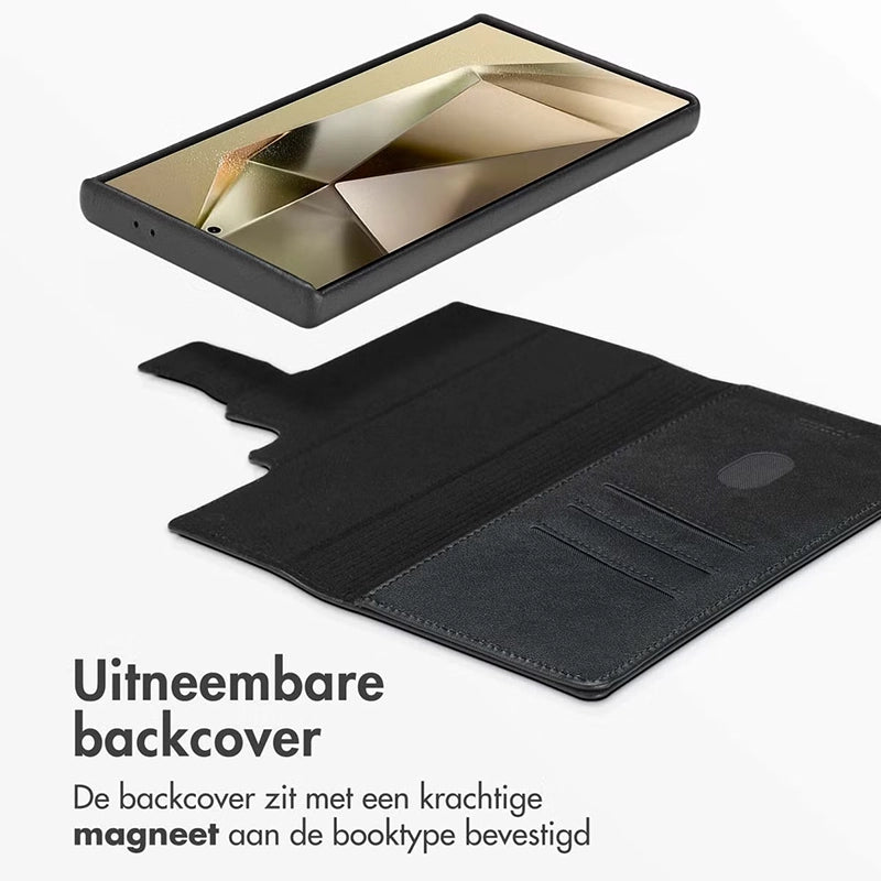 Authentieke 2-in-1 Samsung Leren Hoes - Onyx Black