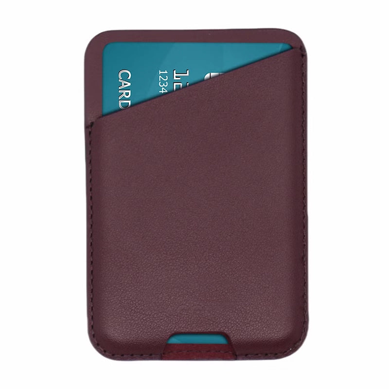 Leather Card Holder with MagSafe - Heath Purple