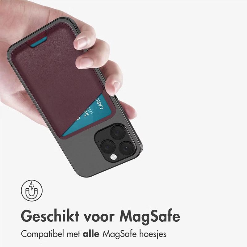 Leren Kaarthouder met MagSafe - Heath Purple