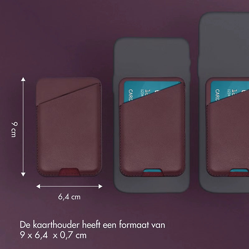 Leren Kaarthouder met MagSafe - Heath Purple