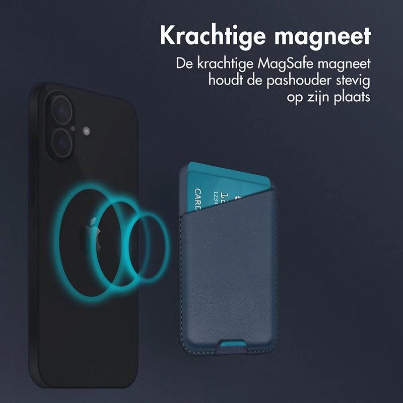 Leren Kaarthouder met MagSafe - Nightfall Blue