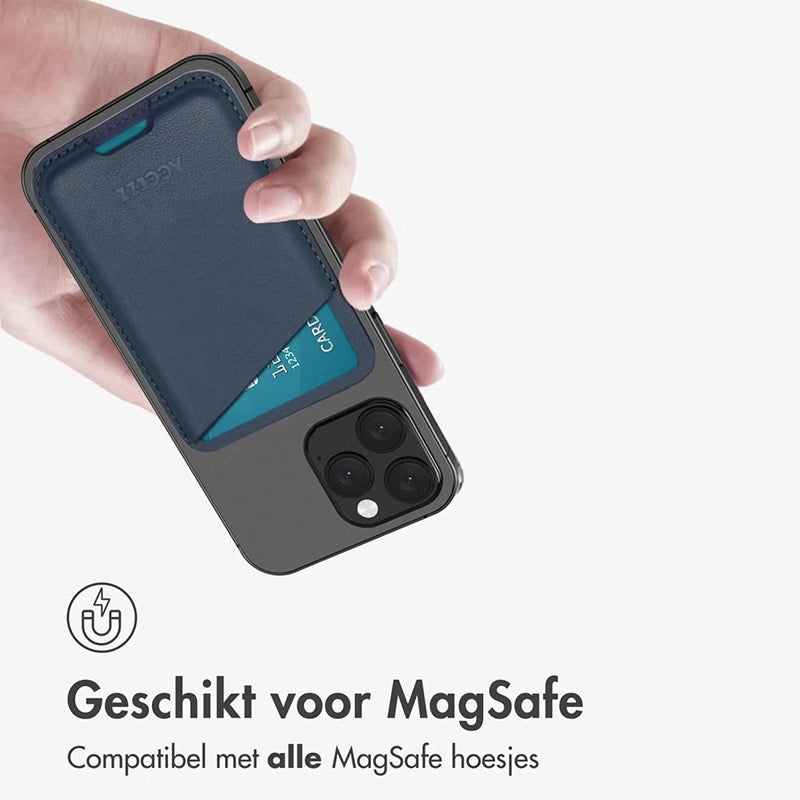 Leren Kaarthouder met MagSafe - Nightfall Blue