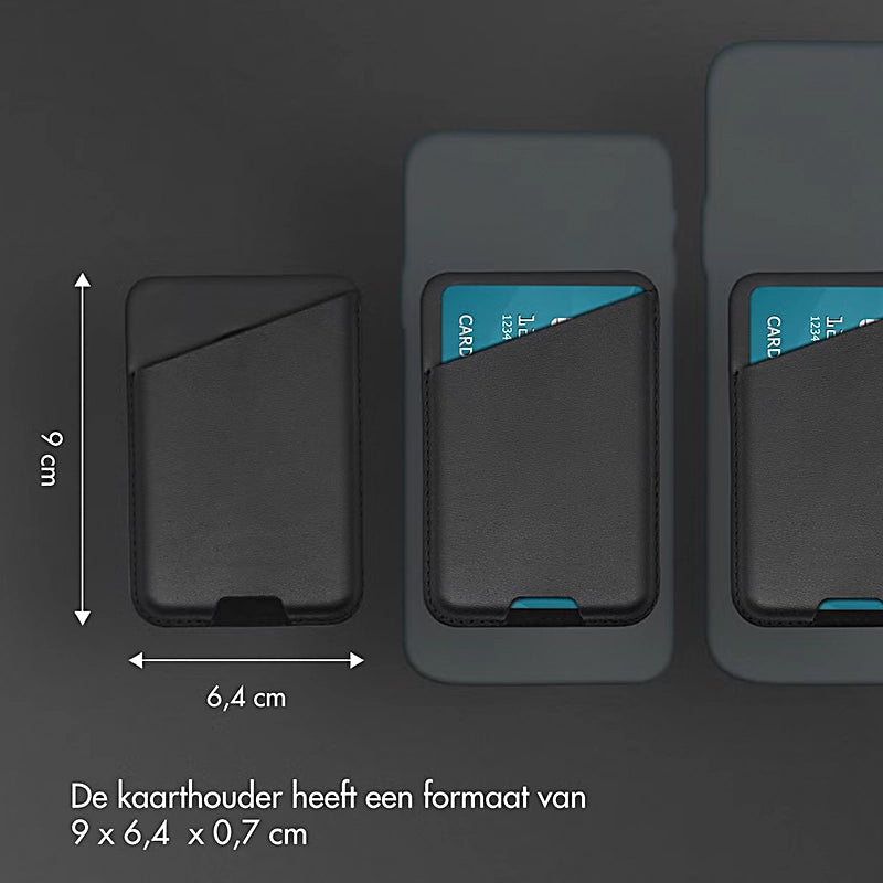 Leren Kaarthouder met MagSafe - Onyx Black