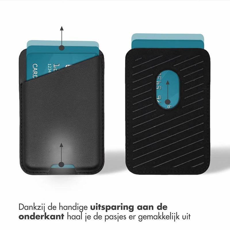 Leren Kaarthouder met MagSafe - Onyx Black