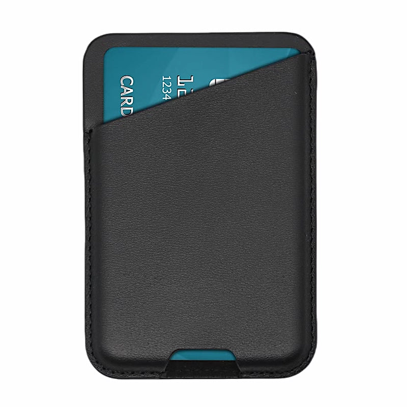 Leather Card Holder with MagSafe - Onyx Black