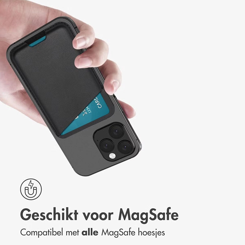 Leren Kaarthouder met MagSafe - Onyx Black