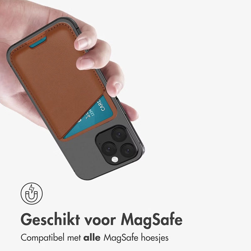 Leren Kaarthouder met MagSafe - Sienna Brown