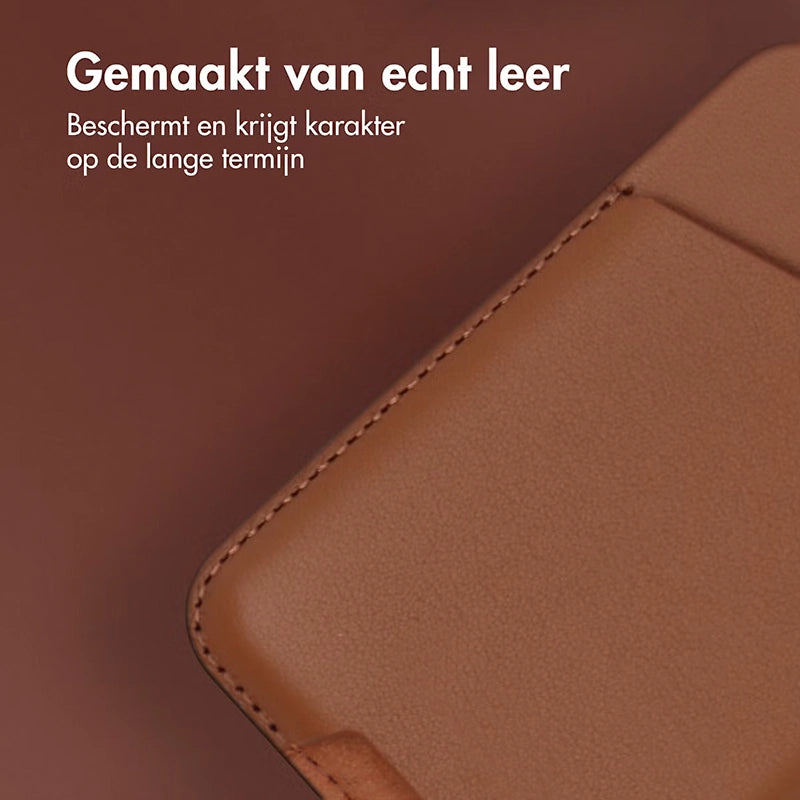 Leren Kaarthouder met MagSafe - Sienna Brown