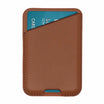 Leather Card Holder with MagSafe - Sienna Brown