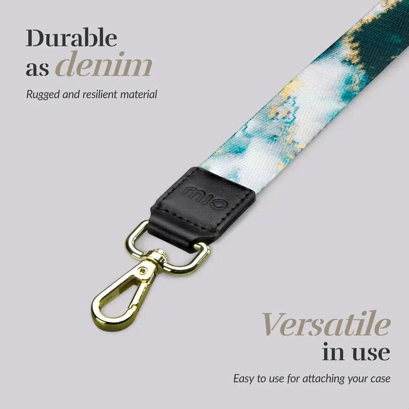 MIO Lanyard Universeel Nylon Telefoonkoord / Telefoonketting Green Marble