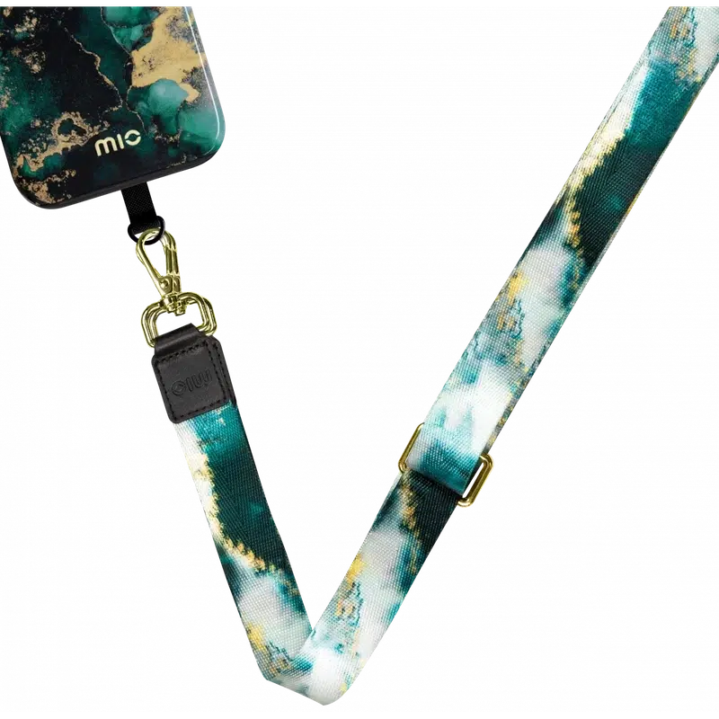 MIO Lanyard Universeel Nylon Telefoonkoord / Telefoonketting Green Marble